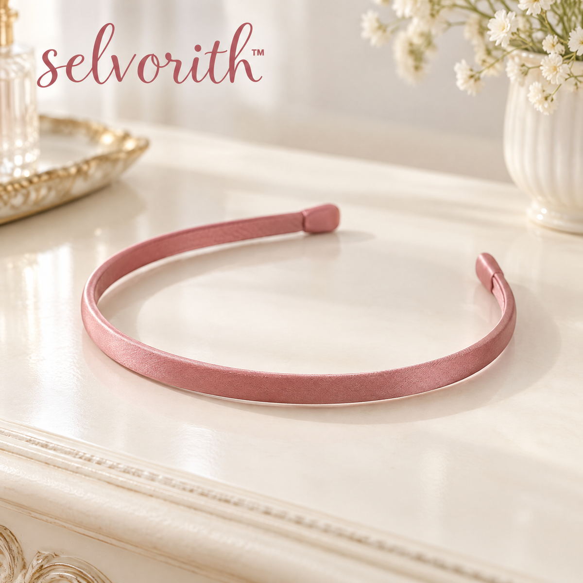 Selvorith™ Rose Pink Satin Headband