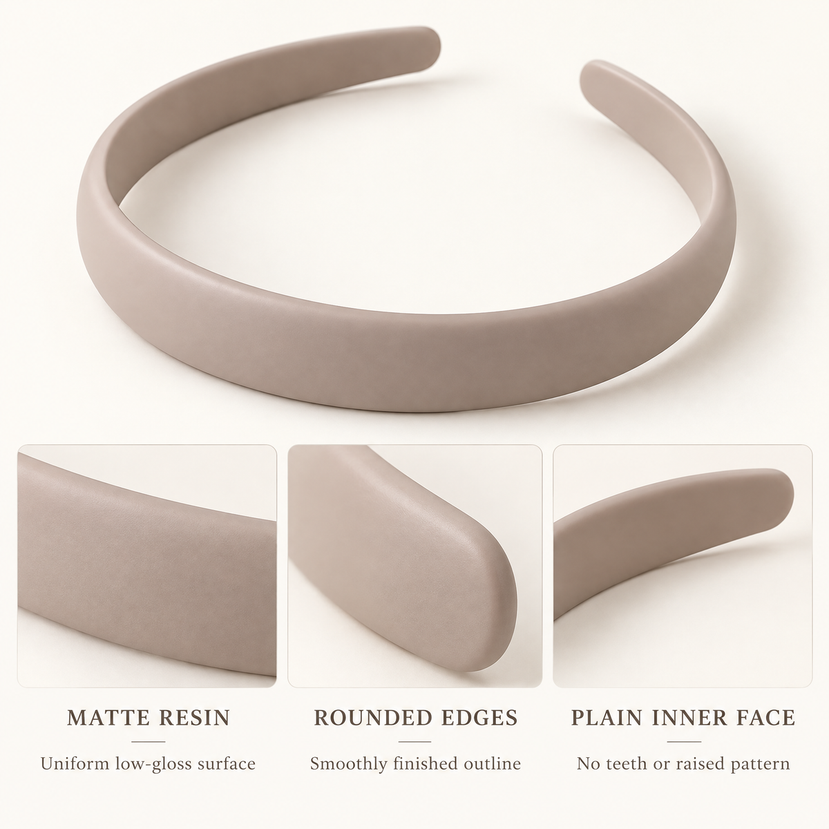 Selvorith™ Taupe Wide Padded Headband
