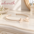 Selvorith™ Champagne Satin Bow Headband