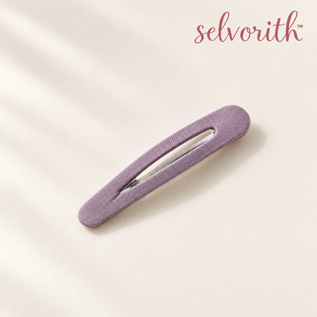 Selvorith™ Lavender Fabric Snap Hair Clip