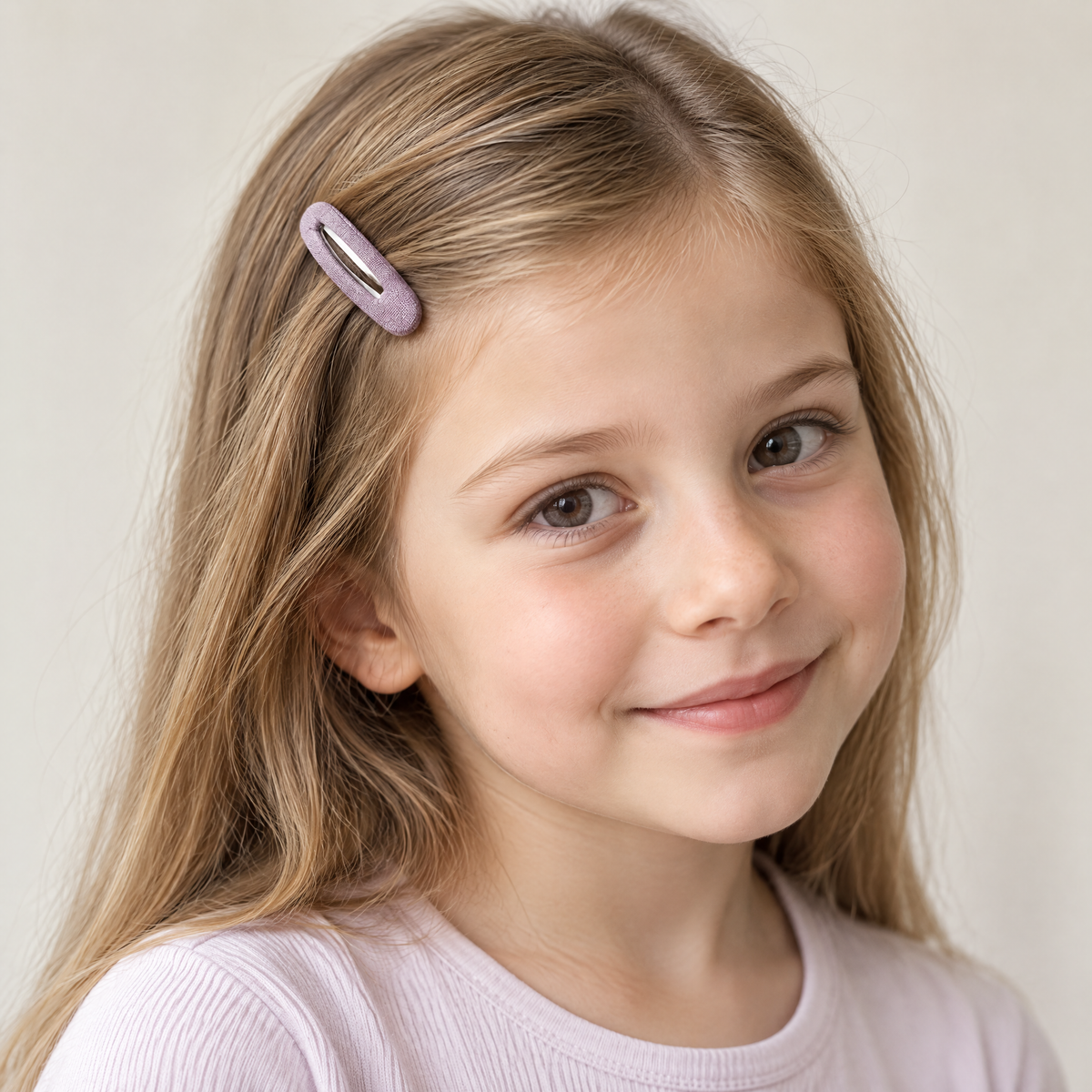 Selvorith™ Lavender Fabric Snap Hair Clip