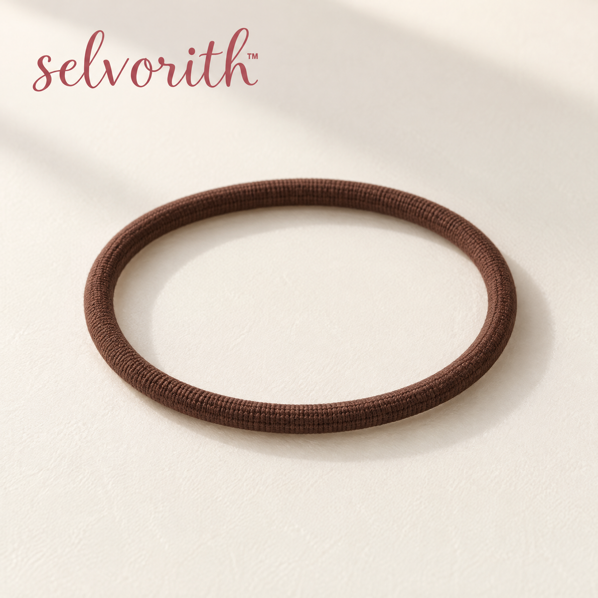 Selvorith™ Chocolate Brown Fabric Hair Tie