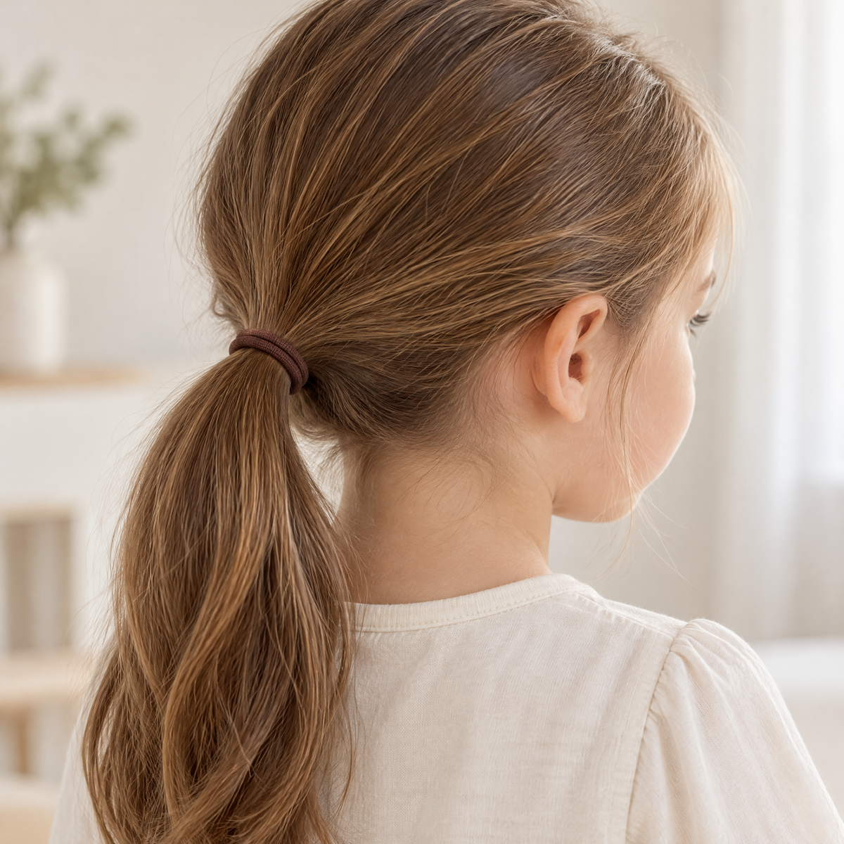 Selvorith™ Chocolate Brown Fabric Hair Tie