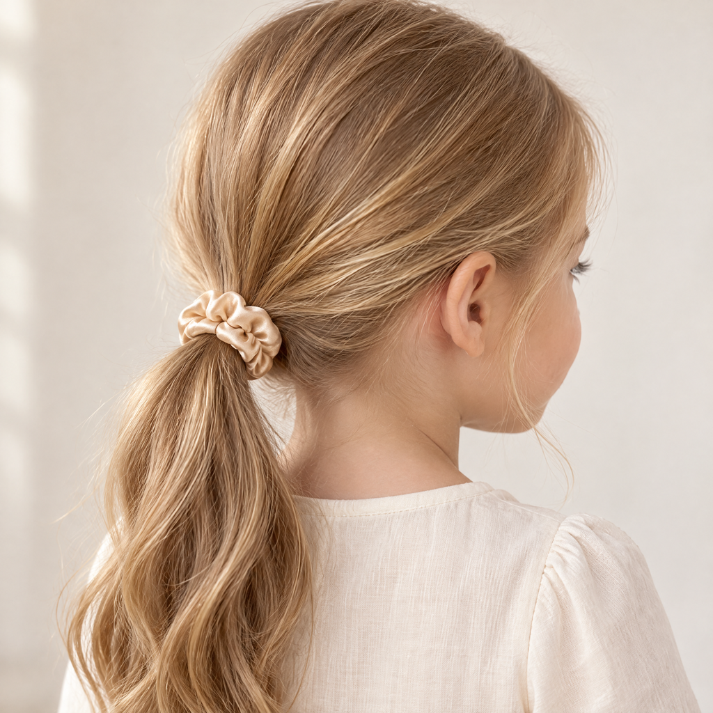 Selvorith™ Champagne Satin Scrunchie