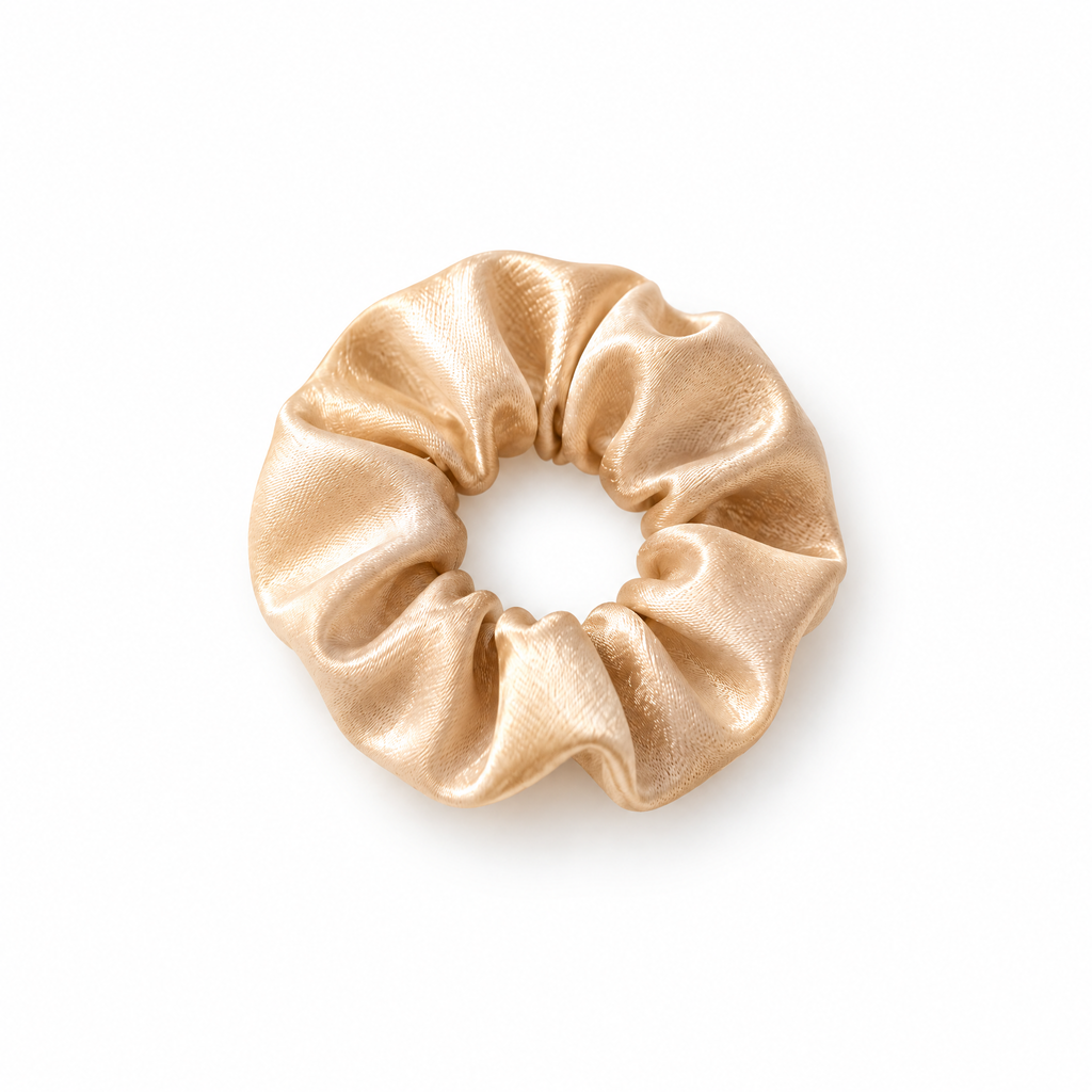 Selvorith™ Champagne Satin Scrunchie