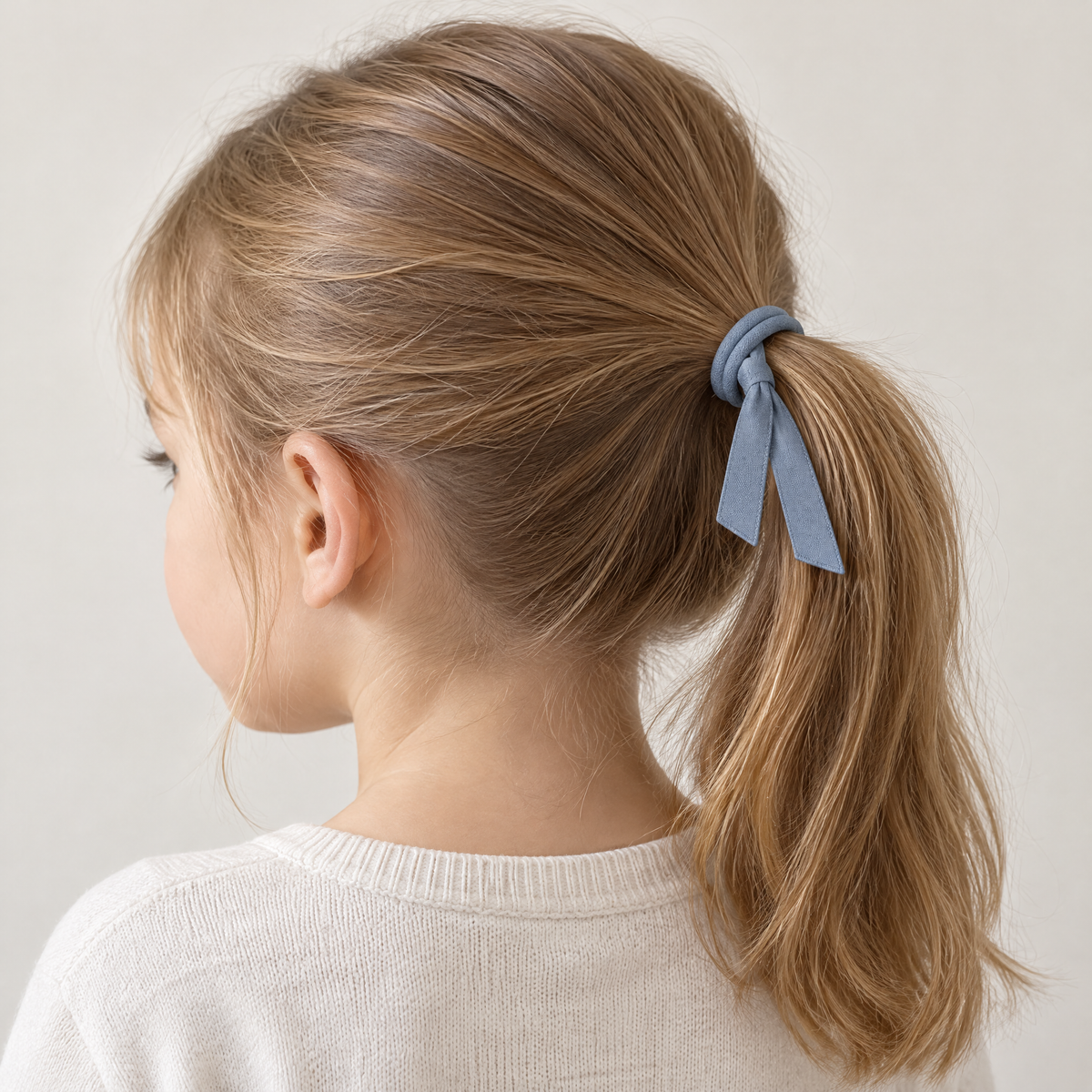 Selvorith™ Dusty Blue Ribbon Hair Tie
