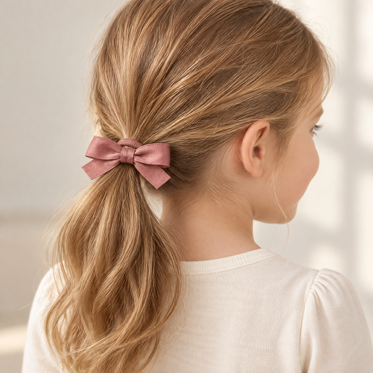 Selvorith™ Dusty Rose Bow Hair Tie